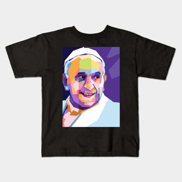 Pope in popart Kids T-Shirt by Danwpap2